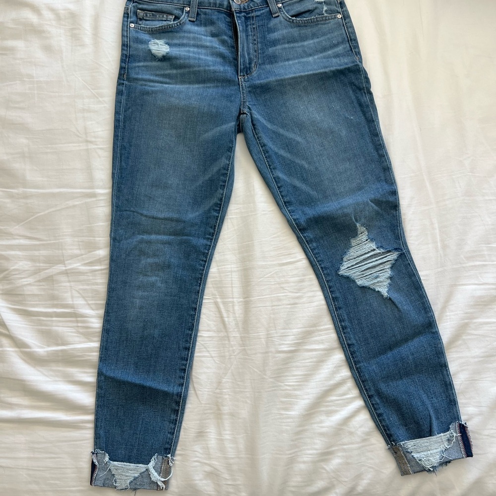Joe's Jeans Dark Blue Distressed Skinny Jeans